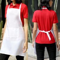 Bata De Cocina Blanca Para Hombres Y Mujeres Bib Sin Mangas De Material No Tejido Para Chef Gril Restaurante Bar Tienda Cafés Estudios De Belleza Uniforme De Trabajo - details 0