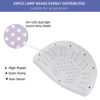 Secador De Uñas LED UV Con 69 LEDs Lámpara Para Curar Todo El Pólen De Uñas Con Sensor De Movimiento Herramienta Profesional De Manicura Para Salón - details 6
