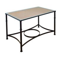 Mesa de Forja Alcolea regulable con Tabla y Cristal. Factory Muebles - details 0