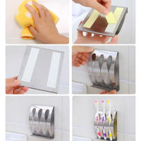 Soporte De Pared Para Cepillo De Dientes 2024 1PC Organizador De Dientes Con 3/2 Ganchos Adhesivo Auto Adhesivo Accesorios De Baño En Acero Inoxidable - details 2