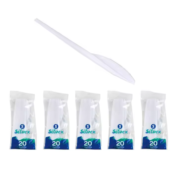 Pack 100 Cucharas de Plástico De Alta Resistencia, Reutilizables y Lavables - Cuchara 17cm de Plástico Color Blanco para Cumpleaños, Picnics, Fiestas, Buffets, Bodas. - 1