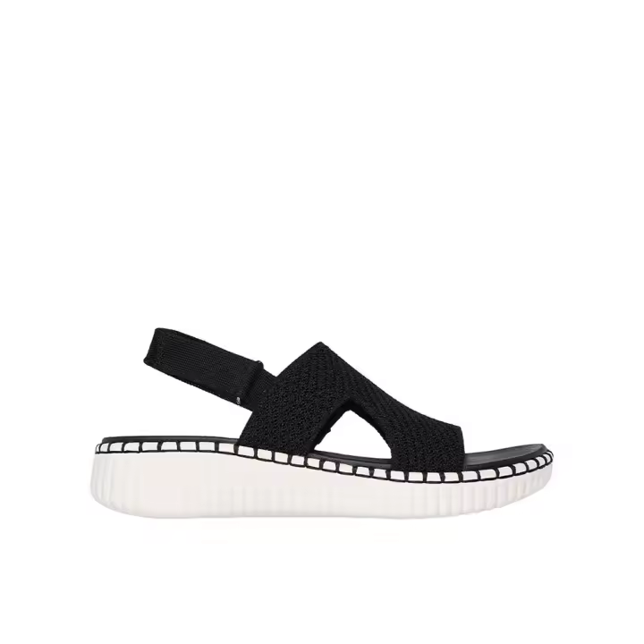 Skechers Wilshire Blvd - Pier Pleasure Sandalias deportivas para mujer negras en textil 83717 - 1