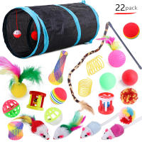 Juguetes Para Gatos Túnel Plegable En Forma De Ratón Con Bolas De Simulación De Pescado Diversión Para Gatos Y Gatitos - details 3