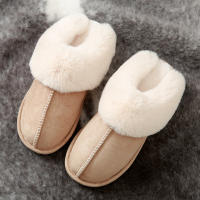 Zapatillas De Casa Para Hombres Y Mujeres Invierno Antideslizantes De Plush Cálido Con Suela Gruesa Zapatos De Piso Cómodos Y Talla Verdadera - details 9