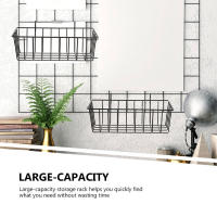 Rack De Almacenamiento Colgante Para Pared Cesta De Hierro Multifuncional Para Cocina Baño Organizador De Toallitas Y Artículos De Ducha Pequeña - details 5