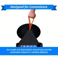 30pcs Sacos De Basura Negros De Gran Capacidad 35 Galones Con Cordones Para Cocina Anti-Desbordamiento Y Anti-Quemaduras - details 3