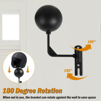 Soporte De Casco De Motocicleta Con Rotación De 180° Soporte De Pared De Aleación De Aluminio Ahorrador De Espacio Soporte Para Cascos De Bicicleta - details 7