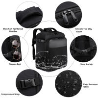 Mochila de viaje multiusos de Tela Oxford para avion de CABIN de 40x20x25, para portátil de 15,6 pulgadas, color Negro - details 3