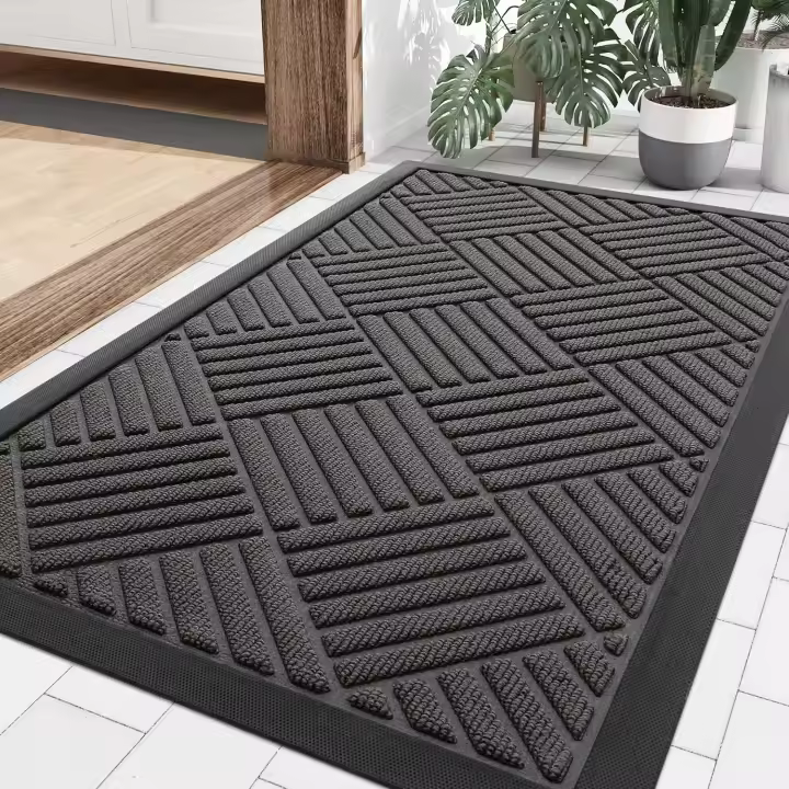 Alfombra De Entrada Frontal Resistente Al Desgaste Para Interior Y Exterior Alfombrilla Antideslizante Para Trapaceros Y Suciedad Ideal Para Patio Y Porche - 1