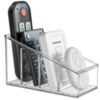 Porta Control Remoto De Plástico Transparente Con 4 Compartimentos Organizador De Escritorio Para Uso En Casa Y Oficina - details 0