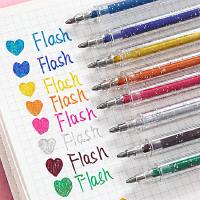 Juego De 12 Rotuladores De Gel Con Inky Glitter Refill De 12 Colores Adecuado Para Adultos Y Niños Dibujo De Libros Y Diarios - details 5