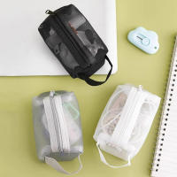 Bolsa De Maquillaje Transparente De Malla Para Viajes Y Oficinas Bolso De Almacenamiento De Toallitas Bolsa De Cosméticos Con Cierre De Cremallera - details 1