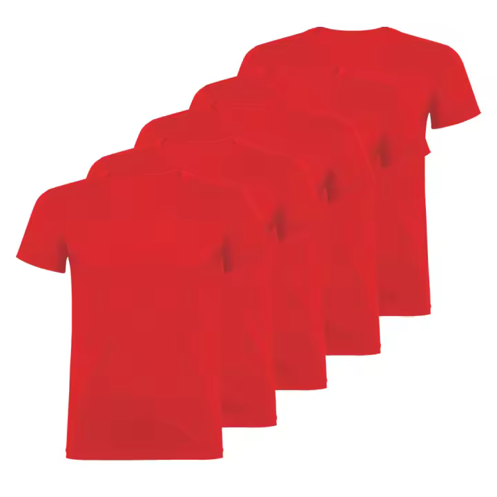 Roly Pack 5 Camisetas Unisex Calidad 155 Gramos Manga Corta Cuello Redondo - 1