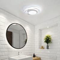 2PCS Lámpara de techo LED de aluminio doble redondo blanco 32W 27*22*6  luz blanca 220V 6500K - details 4