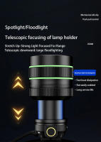 Linterna Frontal LED Super Potente XHP360 Recargable Tipo-C Con Sensor De Gestos Y Visión Infrarroja Para Camping Pesca Al Aire Libre - details 4