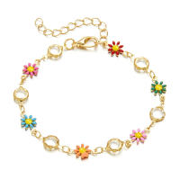 Pulsera De Daisy Floral Dulce Moda Minimalista Aestética Encanto Flor Para Mujer Joyería De Boda Fiesta Regalo - details 16