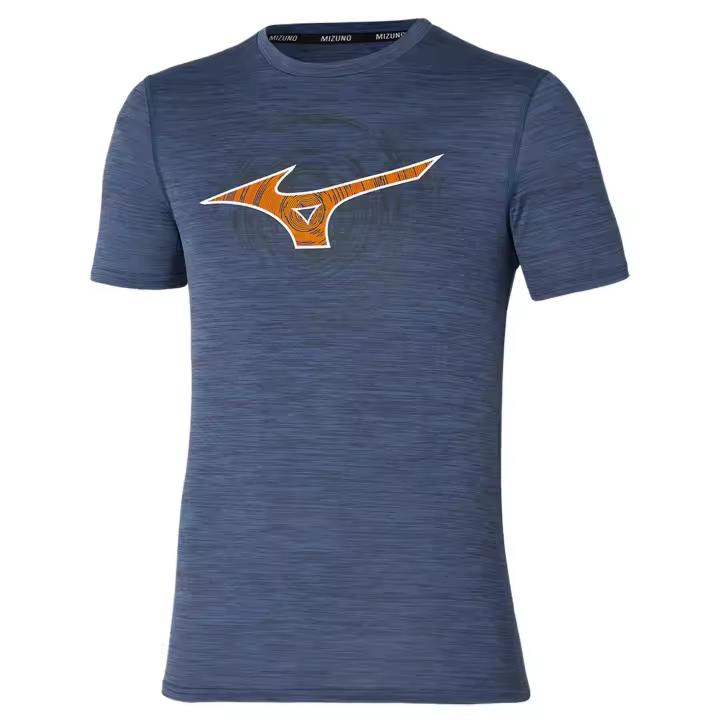 Camiseta de Manga Corta Mizuno Core para hombre en color azul - 1