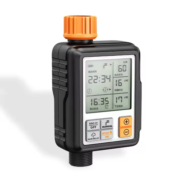 Temporizador de Riego Automático, impermeable y use al Aire Libre, múltiples Modos, Pantalla LCD de 3 pulgadas, Jardín Granja césped Flor Riego - 1