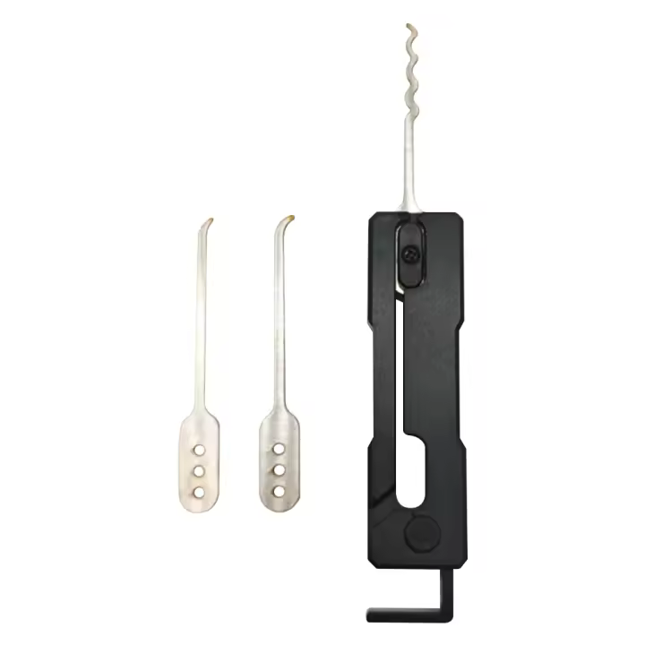 Juego De Herramientas Multiusos De Acero Inoxidable Con Pico Y Abrazadera Para Abrir Puertas Y Desbloquear Cerraduras Duraderas Y Resistentes Al Agua - 1