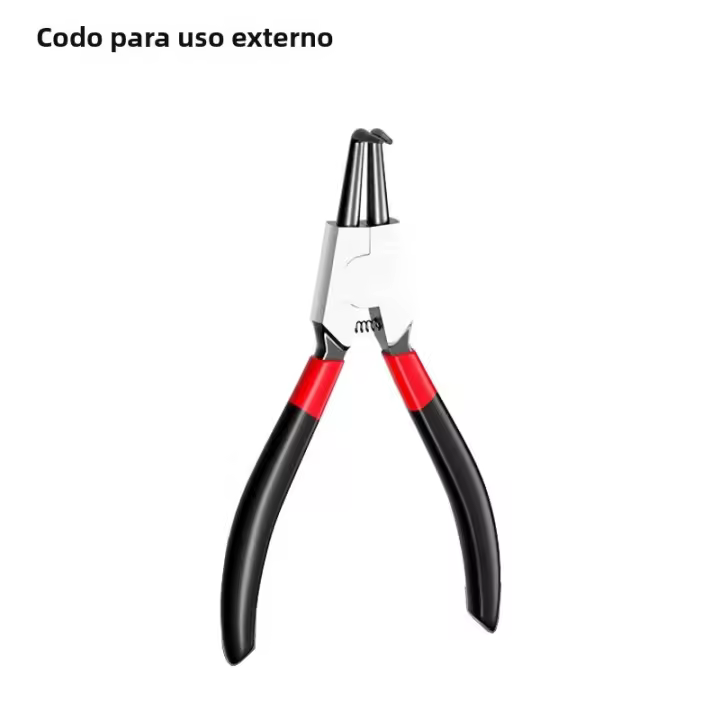 Aguja De Anillo Snap 9'' Herramienta De Juego Interno/Externo Para Reparación Eléctrica Pinzas Curvas/Directas De Alta Resistencia - 1
