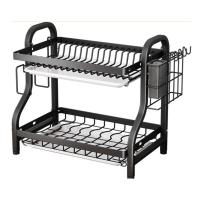 Escurridor para platos de cocina lava, escurridor para  con jaula para palillos cubierto,Escurridor de vajilla para el hogar organizador de vajilla para el hogar, organizador de accesorios de cocina de metal - details 3