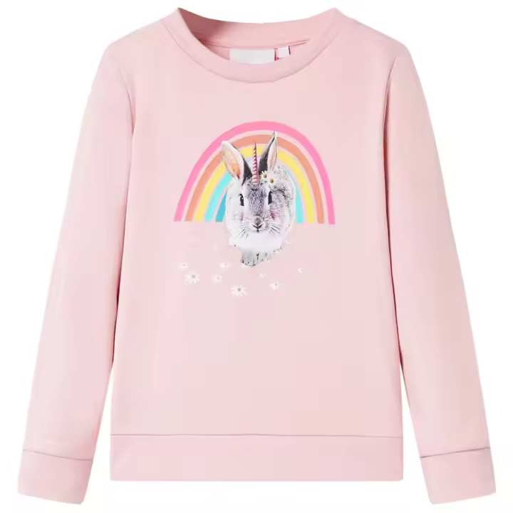 Sudadera infantil rosa claro 92 - 1