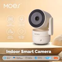 Cámara De Seguridad Inteligente MOESTuya WiFi Interior Con Visión Nocturna Infrarroja Y Detección De Movimiento Y Sonido Monitor Panorámico De Patrulla HD 4MP - details 0