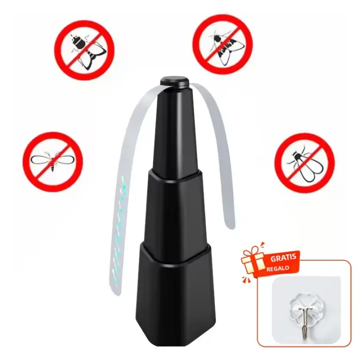 Ventilador Multifuncional Anti-Mosquitos Rotación 360° Para Exteriores Protección Alimenticia Repelente De Plagas Para Camping Y Senderismo - 1