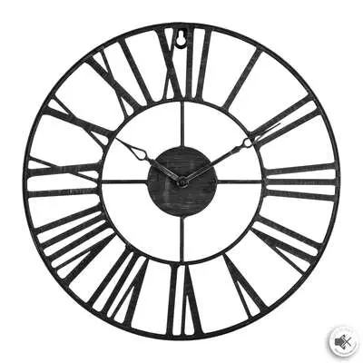 Reloj vintage Andras diám. 36 cm metal negro - 1