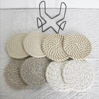 Juego De 8 Tapetes Para Vinos Con Alambre De Coton Incluye Estantes De Almacenamiento Tapete Para Taza De Café Decoración Para El Hogar - details 0