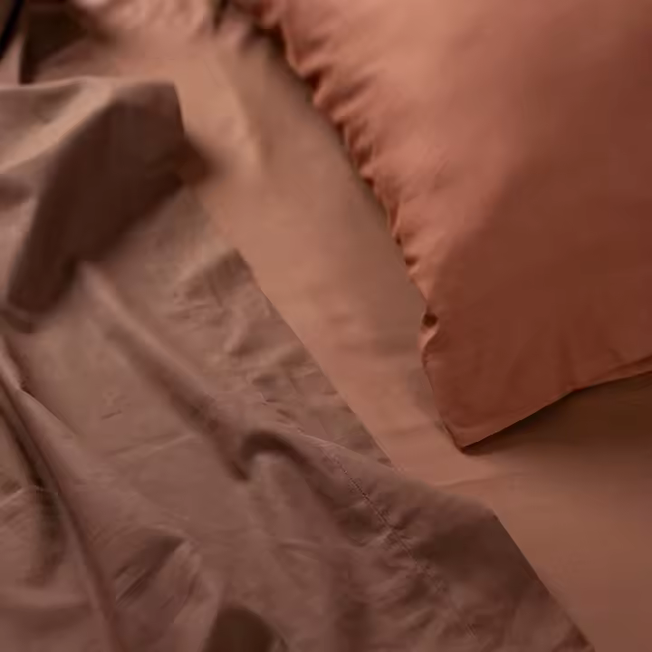 Llartextil Sabana Encimera 144 Hilos Algodón Chocolate - 1