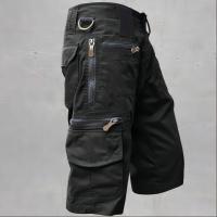 Shorts Tácticos Para Hombre Verano Casual Cargo Multibolsillos Cintura Elástica Pantalones De Trabajo Senderismo - details 4