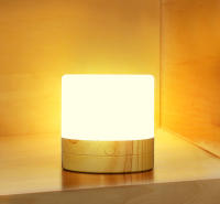 Lámpara de noche de cabezal de cama con ajuste de brillo táctil, lámpara de mesa con carga USB inalámbrica y función de temporizador, lámpara LED portátil con acabado de madera, adecuada para dormitorio y sala de estar. - details 0
