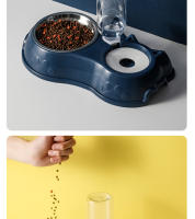 Tazón Automático Para Gatos Con Dispensador De Agua Y Alimento Elevado Para Perros Y Gatos Tazón Doble Para Mascotas Material Plástico - details 12