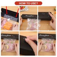 Máquina Selladora De Alimentos Acumulativa OFENGIQ Para El Hogar Con 10pcs De Bolsas De Vacío Negras Accesorios Para Cocina - details 4