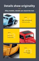 Coche De Deportes De Aleación De 1:32 Para Niños Juguete De Decoración De Coche Clásico Con Retroceso Pull Regalo Para Niños - details 6