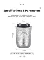 Tiartisan Taza De Café Y Té De Titanio Ultraligera Para Camping Y Exteriores Con Tapón Termo Doble Capa Portátil 400ml - details 10