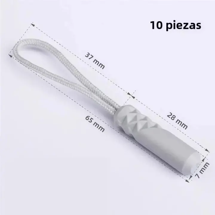 10pcs Cremalleras De Colores Con Tiradores Reemplazo De Etiquetas Cuerda Para Maletas Tent Backpack Fijador De Cremalleras Roturas - 1