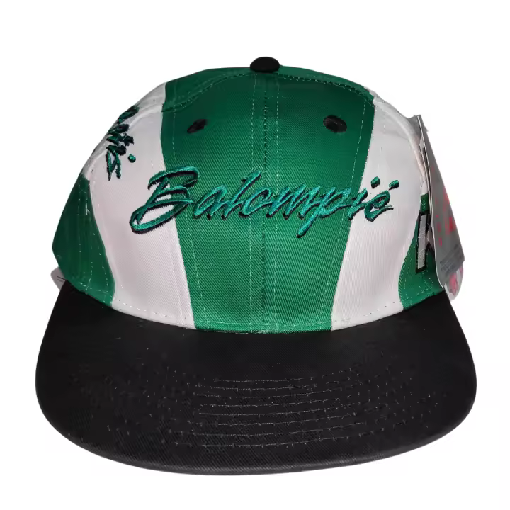 Kappa Gorra Real Betis Balompié Vintage años 90 Nueva verde con blanco y negro con logo frontal y lateral bordado Original ajustable 55-60cm oportunidad Deadstock - 1