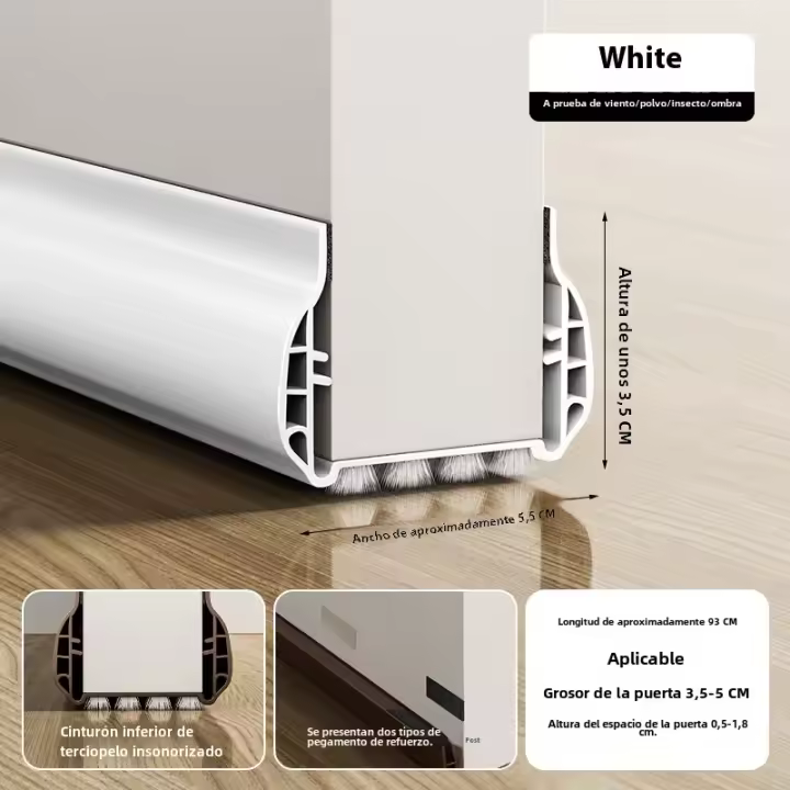 1pc Sellador De Puerta PVC Isolante Aislante De Viento Y Ruido Para El Bajo De La Puerta Cubierta De Polvo Y Silencio - 1