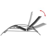 vidaXL Tumbona de aluminio Sillas de Exterior Ideal para jardín, playa, piscina, terraza Tumbona Piscina Tumbonas Playa Tumbonas Jardín Exterior - details 3