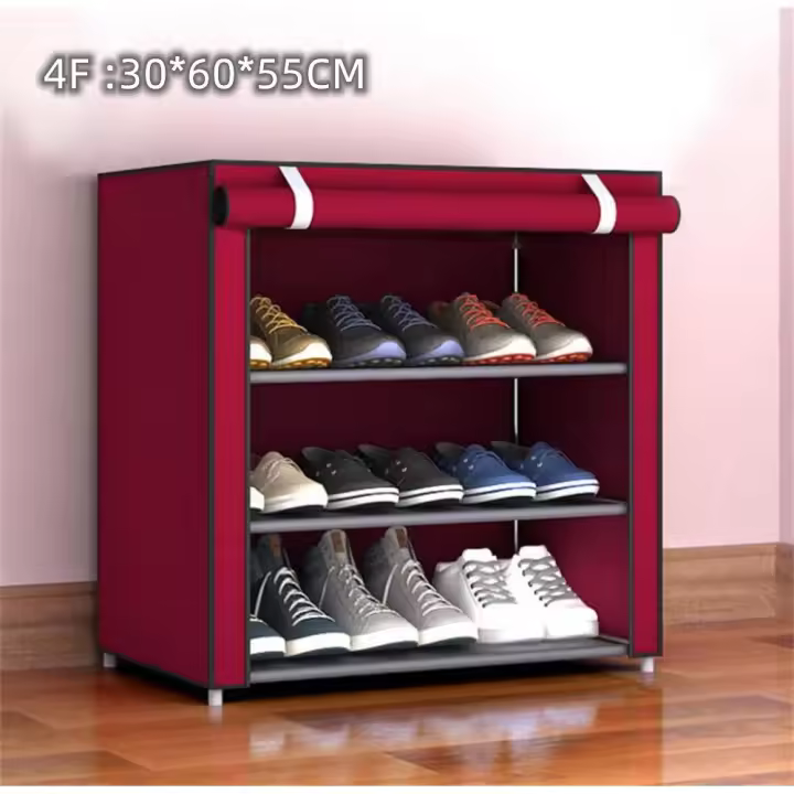 Zapatero con cubierta de tela, estantes Organizadores de calzado de 4 - 10 niveles, amario estante organizador de zapatos, PARA 9 -27PARES ZAPATOS - 1