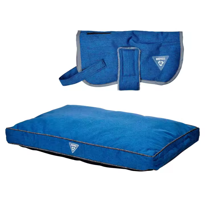 Wellhome Juego de Cojín Azul + Abrigo 35cm para Mascotas Hearts&Homies Azul - 1