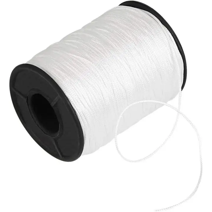 Cuerda trenzada para persianas, 150 yardas, 1 mm de diámetro, de polietileno blanco, para persianas venecianas, cortinas, láminas de aluminio, persianas, jardinería, plantas y manualidades - 1