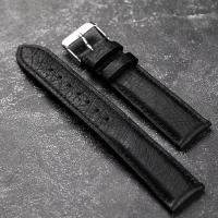 Correa De Reloj De Cuero De Avestruz Sudáfrica Hecha a Mano En Negro Tamaños 18 19 20 21 22MM Vintage Para Hombres Con Hebilla - details 3