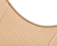 Almohada para el cuello del coche 2 piezas de cuero PU almohada de viaje para reposacabezas soporte para el cuello para asiento de coche (Beige) - details 2