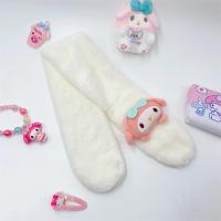 Bufanda De Peluche Para Niñas Hello Kitty Kawaii Cinnamoroll Kuromi My Melody Accesorio De Cosplay De Anime Suave Y Gruesa Regalo Para Niños - details 1