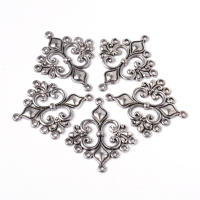 10 Piezas De Componentes En Estilo Tibetano Antiguo Plata Para Chandelier Links Para Elaboración De Aretes Colgantes Libre De Plomo Y Cadmio - details 0