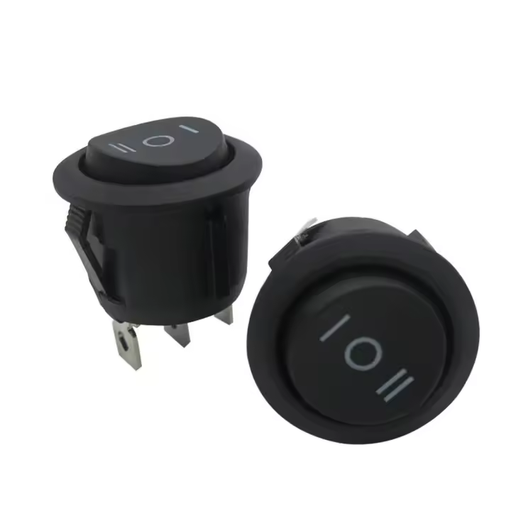 2x Interruptor de 2 posiciones de encendido/apagado interruptor basculante Negro - 1