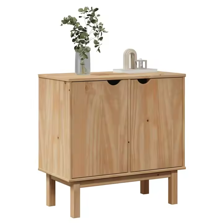 vidaXL Mueble de recibidor OTTA madera maciza de pino 75x40x75 cm - 1